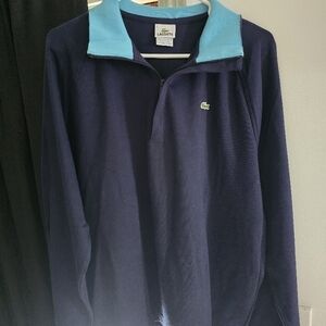 Lacoste Navy and Light Blue Pullover